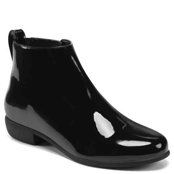 Aerosoles Shoes - AEROSOLES Spencer Boot Black faux patent leather ankle bootie size 7M NEW